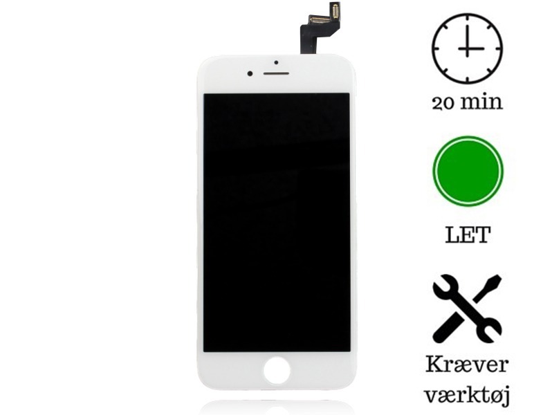 Skærm til iPhone 6S-Hvid