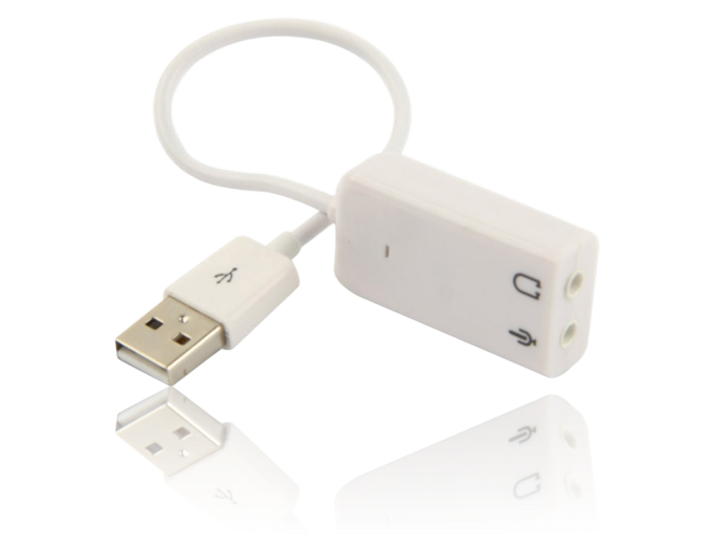 USB til 3.5 mm Headset & Mikrofon Adapter