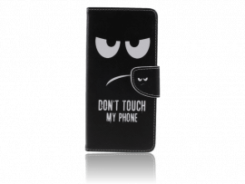Don't Touch My Phone Flip Cover til Samsung Galaxy J4+