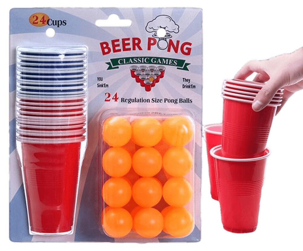 liv Skeptisk Procent → Beer Pong Sæt m. 24 Kopper & Bolde | Køb Populært Drukspil Her