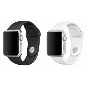 Pakke m. Sportsrem til Apple Watch Series 6 Sort-38/40 mm & Sportsrem til Apple Watch Series 6 Hvid-38/40 mm