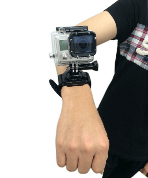 Wrist strap mount med 360 grader rotation