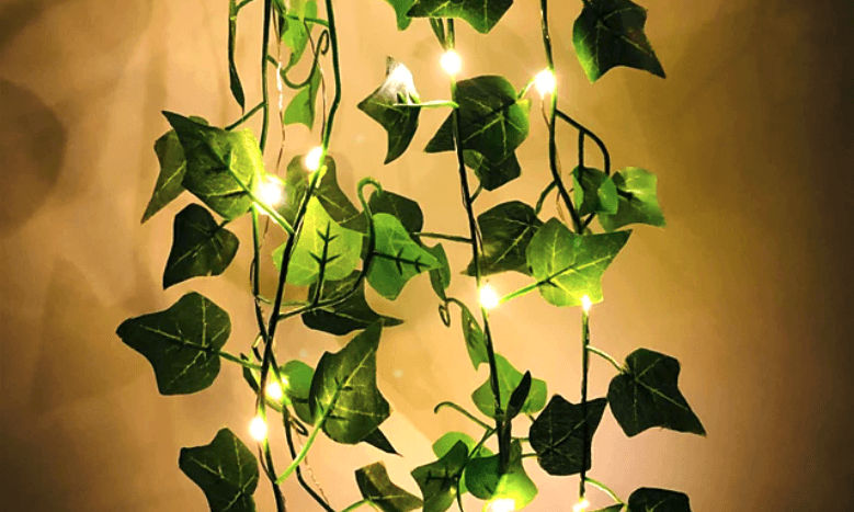 20-LED Lyskæde Guirlande med Grønne Blade