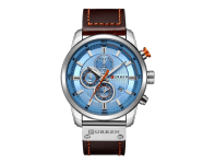 Curren Chronograph Leather Blue 