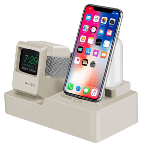 3-i-1 Silikone Holder til iPhone, Apple Watch & AirPods