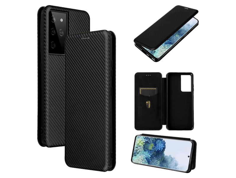 → PU læder Flip Cover til Samsung Galaxy S21 Ultra Fri fragt!