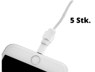 5 Stk. Kabelbeskytter til iPhone, iPad, tablet & smartphone