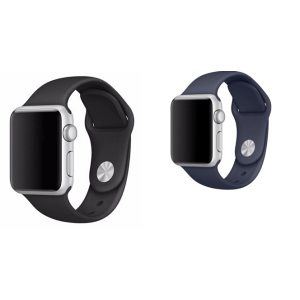 Pakke m. Sportsrem til Apple Watch 1 Sort-38/40 mm & Sportsrem til Apple Watch 1 Mørkeblå-38/40 mm