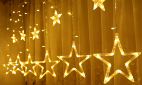 138 LED Istap Jule Lyskæde med Stjerner 