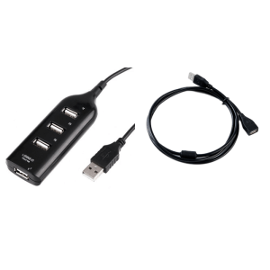 Pakke m. USB Hub m/ 4 Port & 2,8 meter USB 2.0 kabel