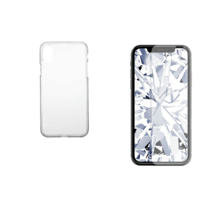 Pakke m. Transparent TPU cover til iPhone X & Hærdet Glas til iPhone X / XS