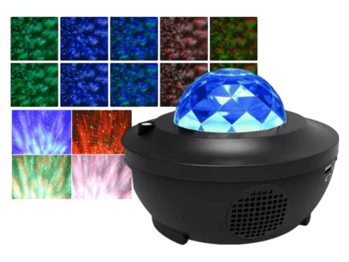 → Stjerne Himmel Lampe / Projektor m. Højtaler | Gratis Forsendelse!