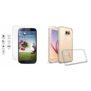 Pakke m. Hærdet Beskyttelsesglas til Samsung Galaxy S7 & Transparent cover til Samsung Galaxy S7