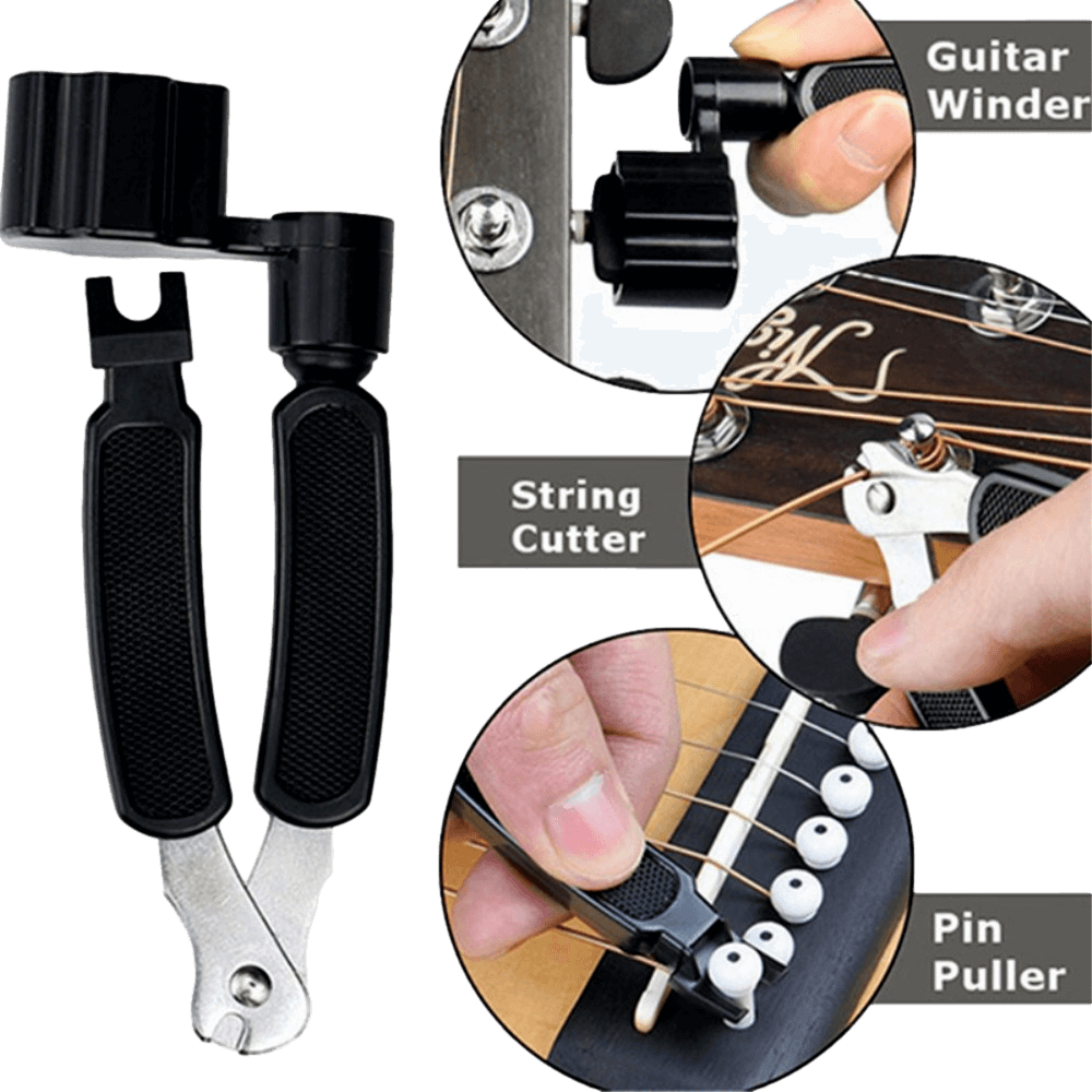 Guitar String Winder med Saks — → Smart Guitar String Winder med Saks