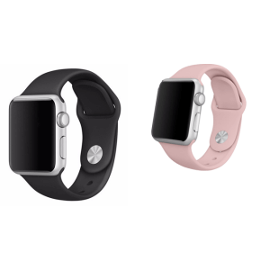 Pakke m. Sportsrem til Apple Watch Series 5 Sort-38/40 mm & Sportsrem til Apple Watch Series 5 Pink-38/40 mm