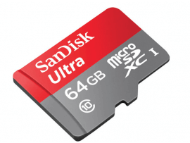 SanDisk Ultra 64GB microSD inkl. adapter