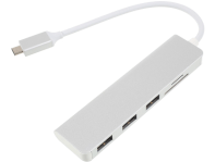 USB-C til 3x USB Hub + Kortlæser