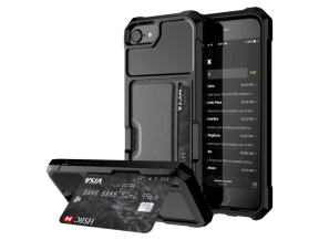 Magnetisk Hybrid Cover m. Kortholder til iPhone 7 / 8 / SE (2020)