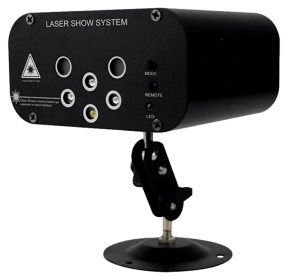 RGB Laser m. LED Diskolys & Fjernbetjening