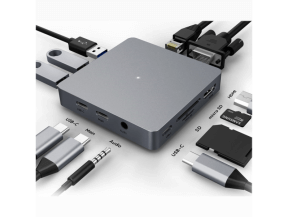 11-i-1 USB-C hub m. HDMI og Kortlæser