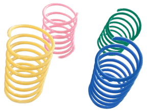 Spiralfjeder i Pastelfarver 4 cm