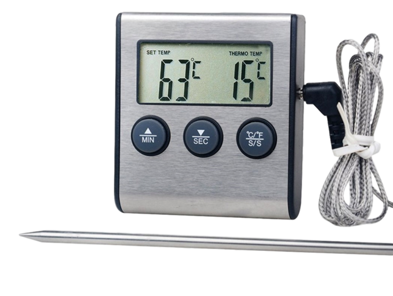 Digitalt Stegetermometer m. Timer