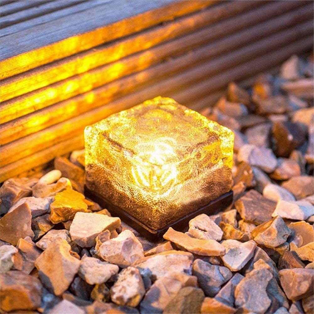 Icecube Solcelle Dekorationslys -Gul
