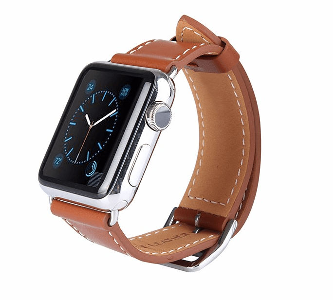 Evermart Brun Læderrem Til Apple Watch-42/44 Mm Apple Watch 2 Remme