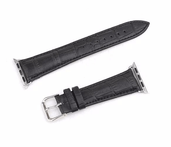 Sort Urrem Til Apple Watch I Genuine Læder - 38/40Mm