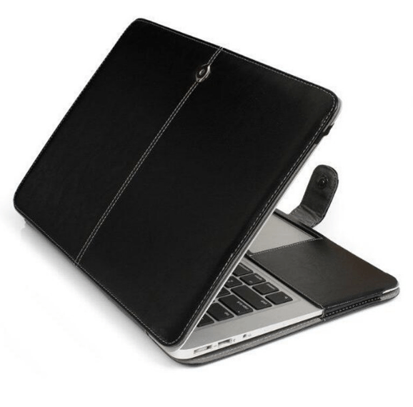 Riga Læder Sleeve Til Macbook 12-Sort Macbook Sleeves