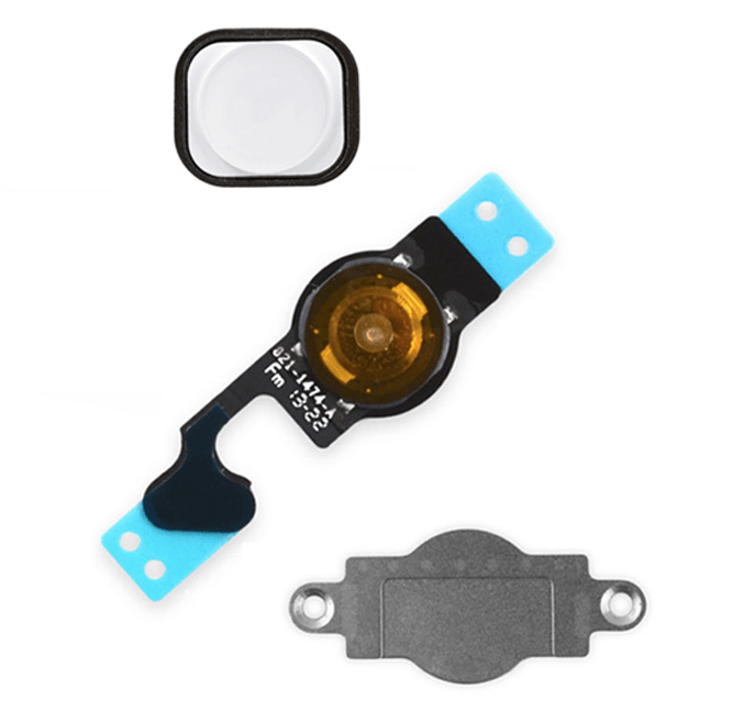 Kabel Til Hjemknap Med Knap Til Iphone 5-Hvid Iphone Reservedele