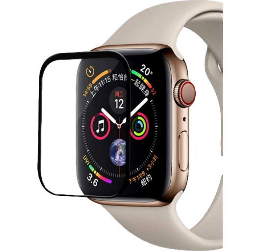 3D Curved Hærdet Beskyttelsesglas til Apple Watch 4 / 5-40 mm