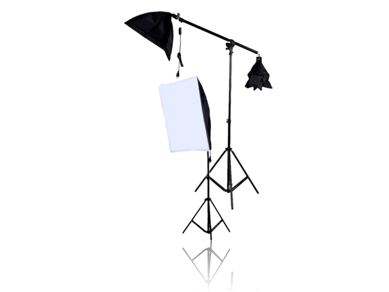 2X Softboxes M/ Stativer & Vægtstang Flash & Lys