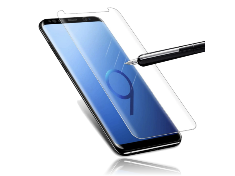 Buet Hærdet Beskyttelsesglas til Samsung Galaxy S9-Gennemsigtig