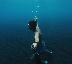 Dykning Snorkling Under Vand GoPro Selfie